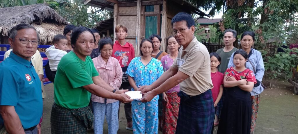 ပူတာအိုဒေသ ဆင်ဘေးဒုက္ခ သည်များအတွက် အလှူငွေ လက်ခံခြင်း
