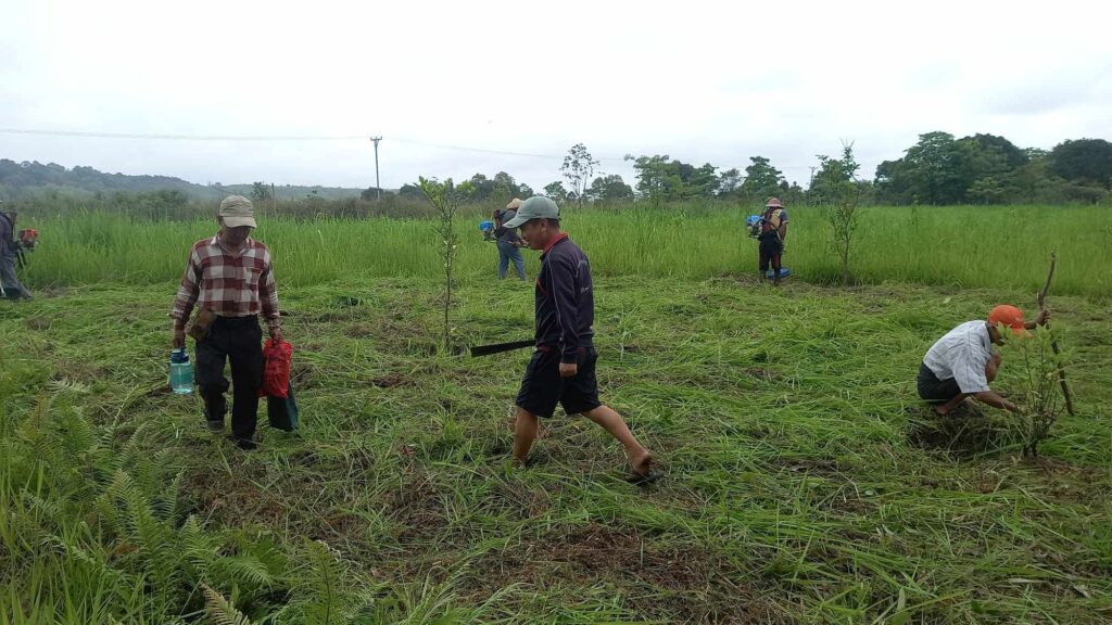 Myaw Lint Yar (HOPE) Staff Tidy the Garden in Mulashidi