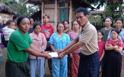 ပူတာအိုဒေသ ဆင်ဘေးဒုက္ခ သည်များအတွက် အလှူငွေ လက်ခံခြင်း